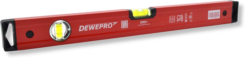 DEWEPRO® Profi Wasserwaage Aluminium - rot lackiert - Länge: 120cm 1,2m - Messtoleranz: 0,5mm/m - Al