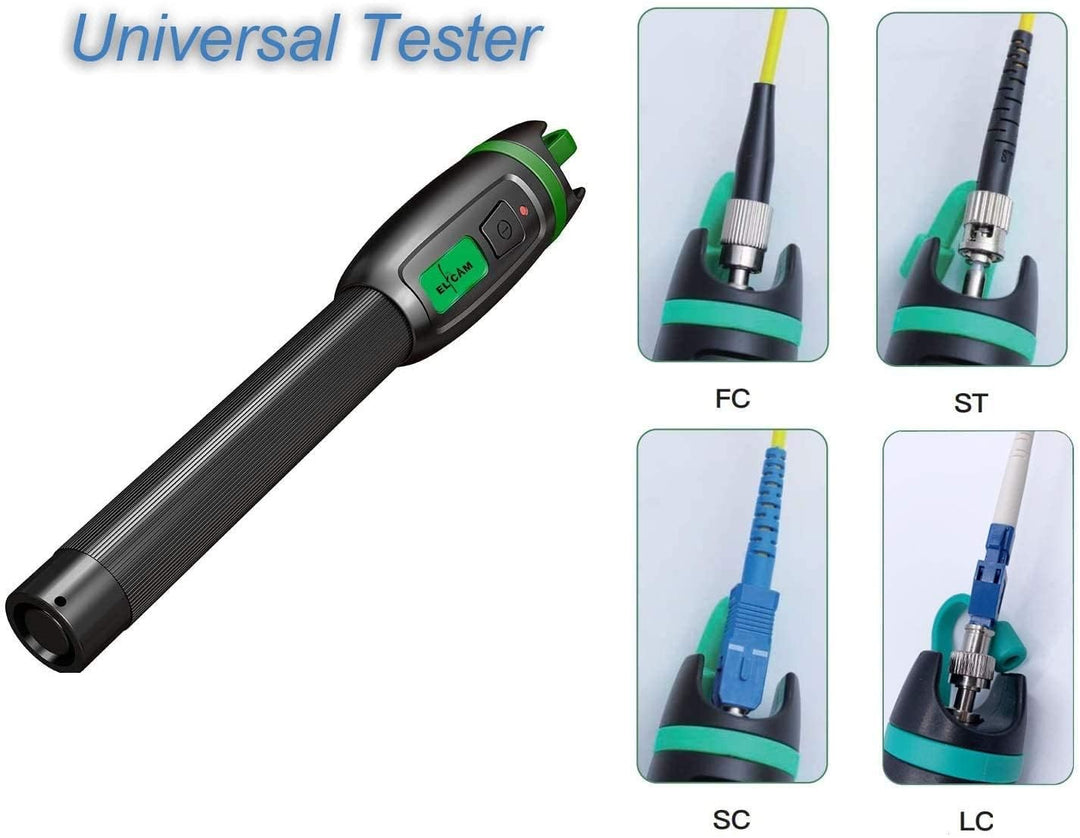 Elfcam® - Glasfaserkabel Tester, 30mW 30KM Visuelle Fehlersuche für LWL LC SC FC ST E2000, Glasfaser