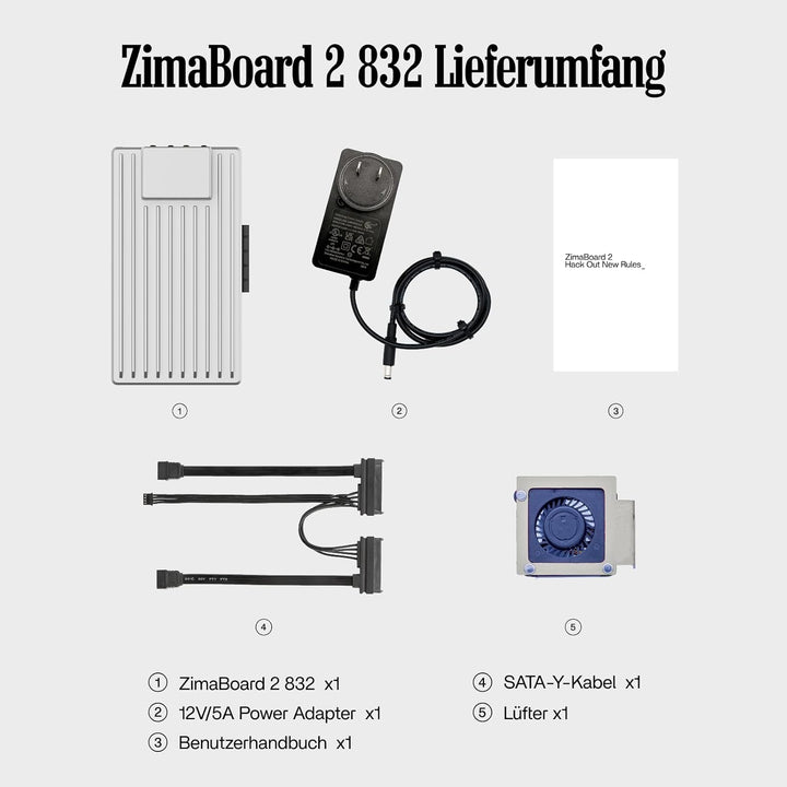 ZimaBoard 2 832 Heimserver Mini DIY NAS x86 Single Board Server Personal Cloud mit Intel N150, 8GB L