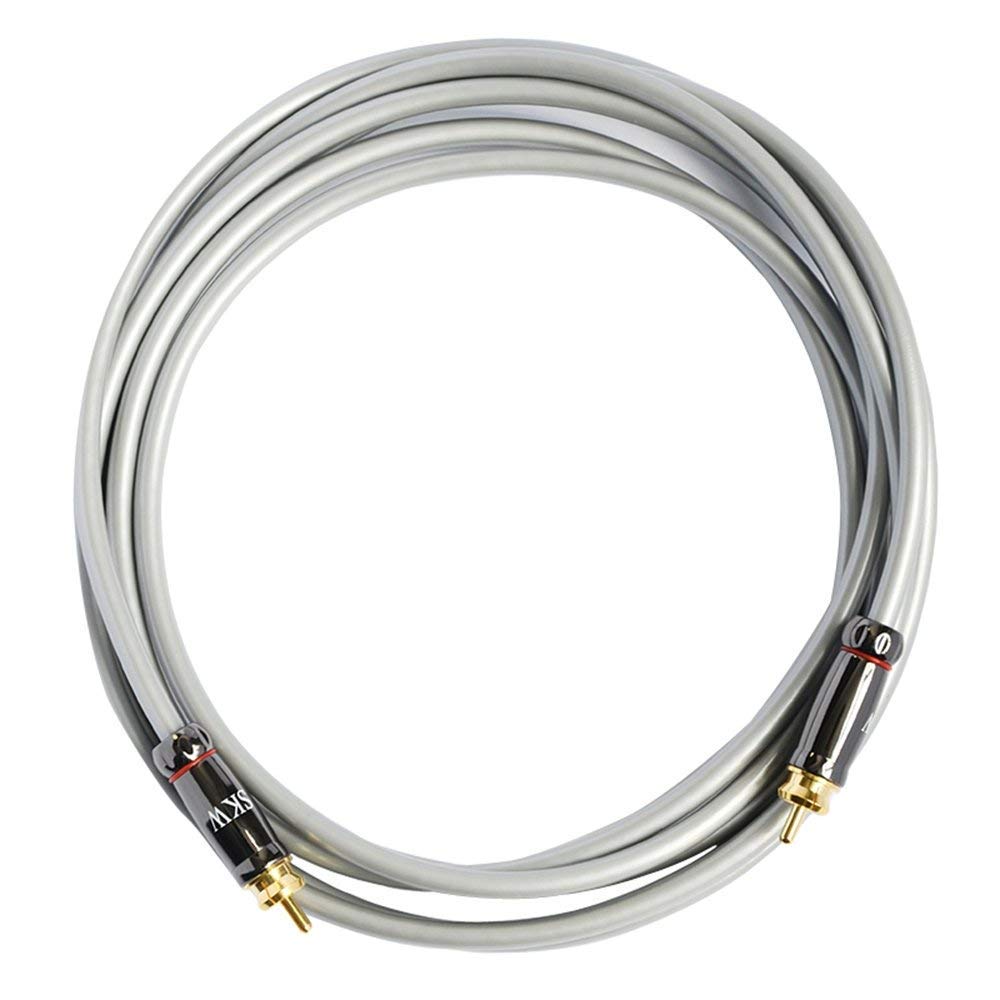 SKW Subwoofer Kabel, Cinch Kabel von Stecker zu Stecker Digitales Koaxial Audio Kabel - PVC - S/PDIF