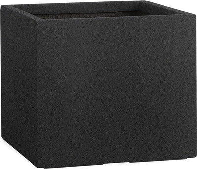Pflanzwerk® Pflanzkübel Cube Granit Anthrazit 30x34x34cm *Frostbeständiger Blumenkübel* *UV-Schutz*