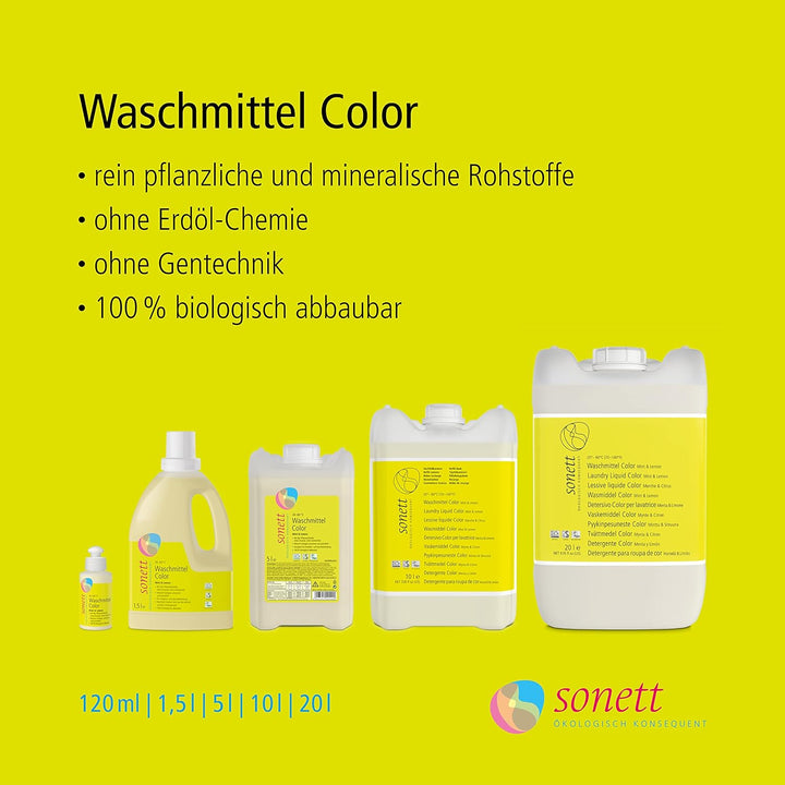 Sonett Waschmittel Color Mint & Lemon, 20 Liter