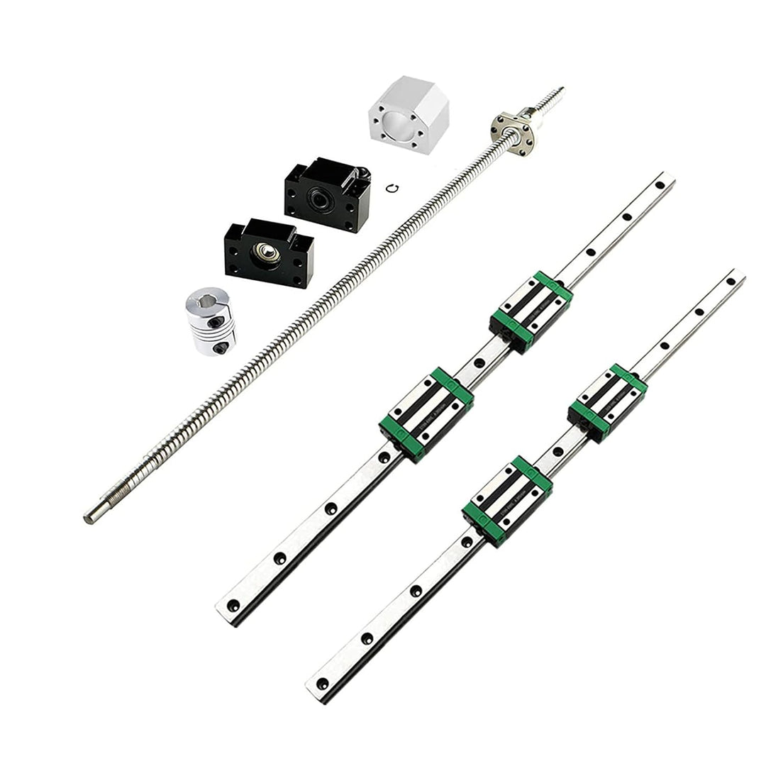Linearführung HGR20 500mm Linearschiene mit 4PCS Gleitblock + 1PCS SFU1605 550mm Kugelumlaufspindel
