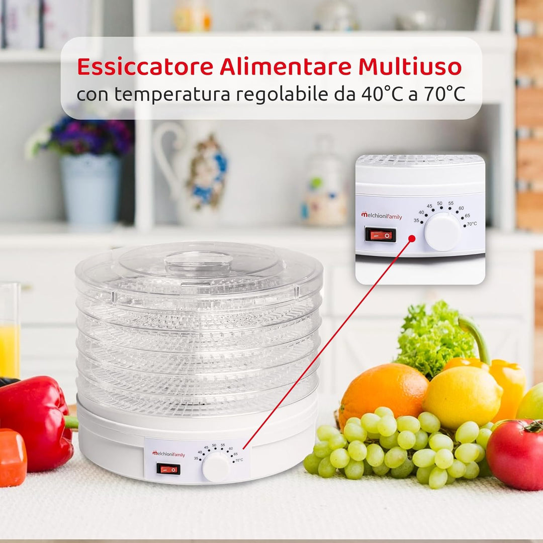 Melchioni family 4823800 Babele MELCHIONI Elektrotrockner 5 Regale 250w Haushaltsgeräte, Plastik, We