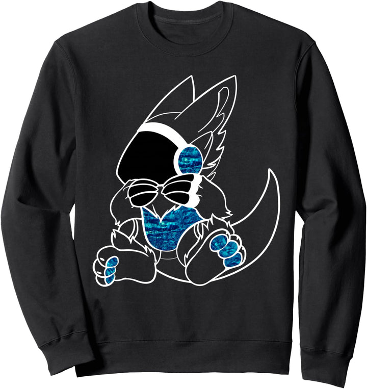 Protogen Fursona Pelz-Pelz, blaues Muster Sweatshirt