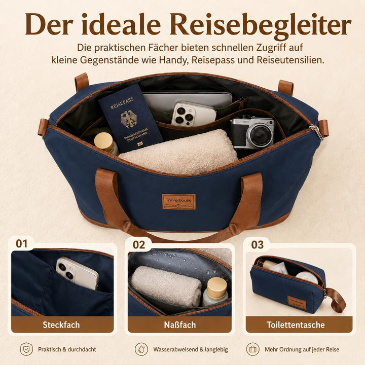 Travelhouse Kofferset Bari 6-teilig – ABS Hartschale Trolley Koffer Set mit Rollen, TSA-Schloss, Rei