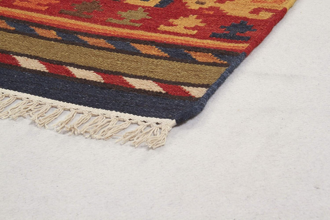 Kilim Carpets by Jalal Teppich Kilim Sivas 1 rot/Mehrfarbig 60 X 120 cm 60 X 120 cm Rot/Mehrfarbig,