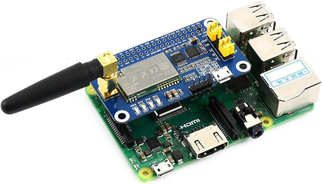Waveshare SX1268 LoRa HAT for Raspberry Pi Spread Spectrum Modulation 433MHz Frequency Band Allow Da