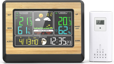 OBEST Wetterstation Funk mit Aussensensor, Wetterstationen Innen und Aussentemperatur Funk mit Wette