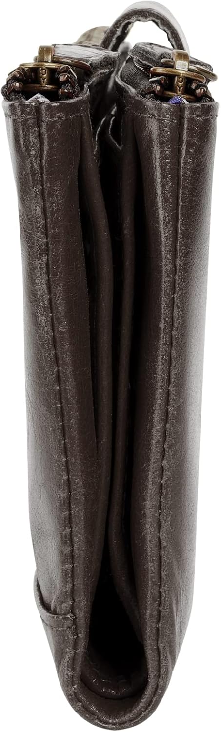 bruno banani grosse Geldbörse im Querformat Echt Leder Damen | | 021754 Braun, Braun