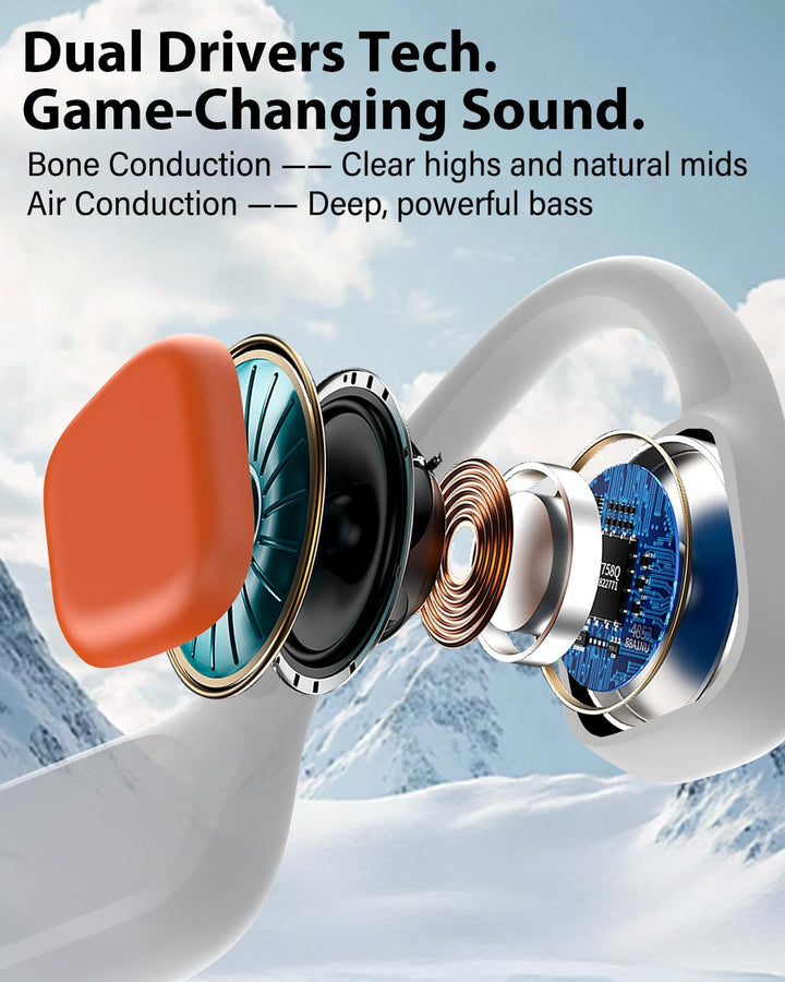 Knochenschall Kopfhörer Schwimmen, IP68, Bluetooth 6.0, 8 GB MP3 | Open-Ear Sportkopfhörer, IP68 was