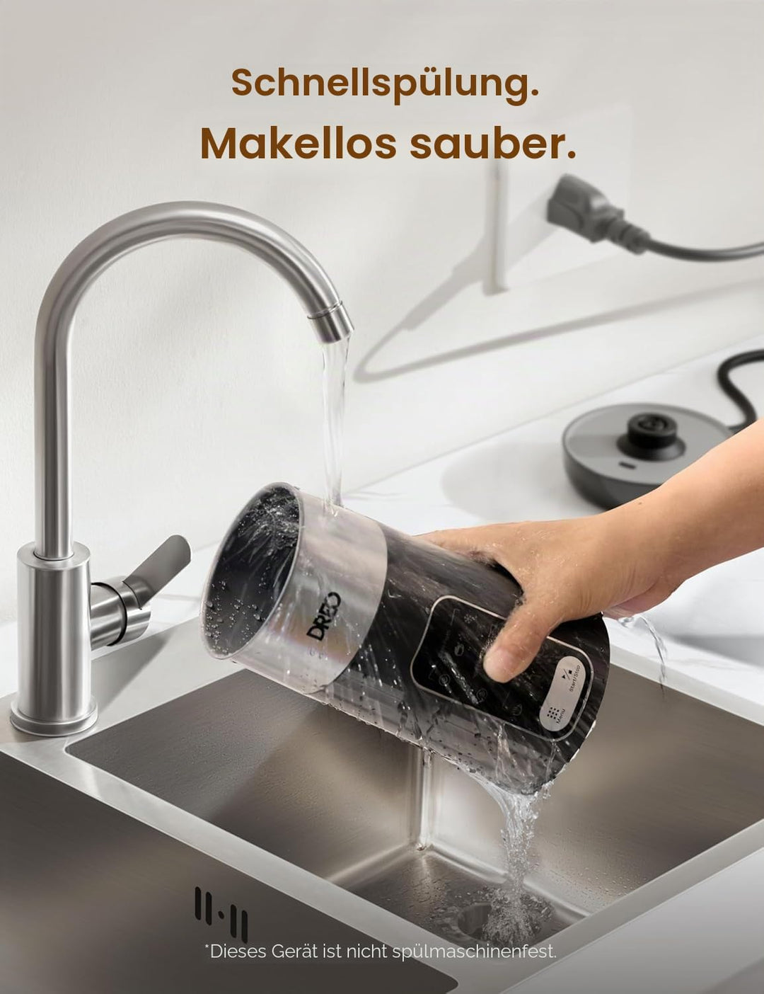 DREO Milchaufschäumer, 6-in-1 Elektrischer Milchschäumer für Latte Art Mikroschaum und Kaffee, 270ml