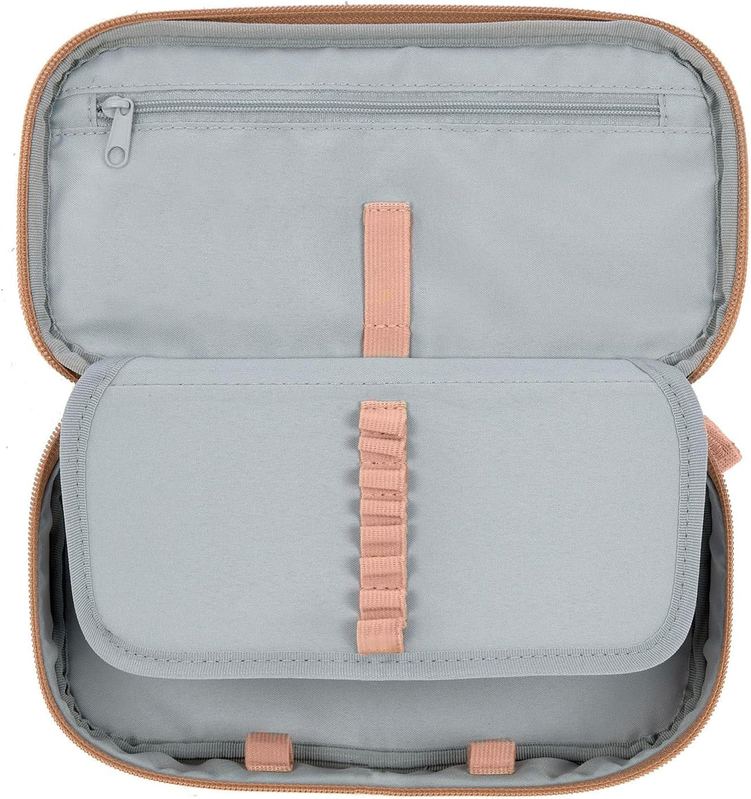 LÄSSIG Schlampermäppchen Stiftemäppchen Schule/School Spacy Pencil Case Bold, Beige