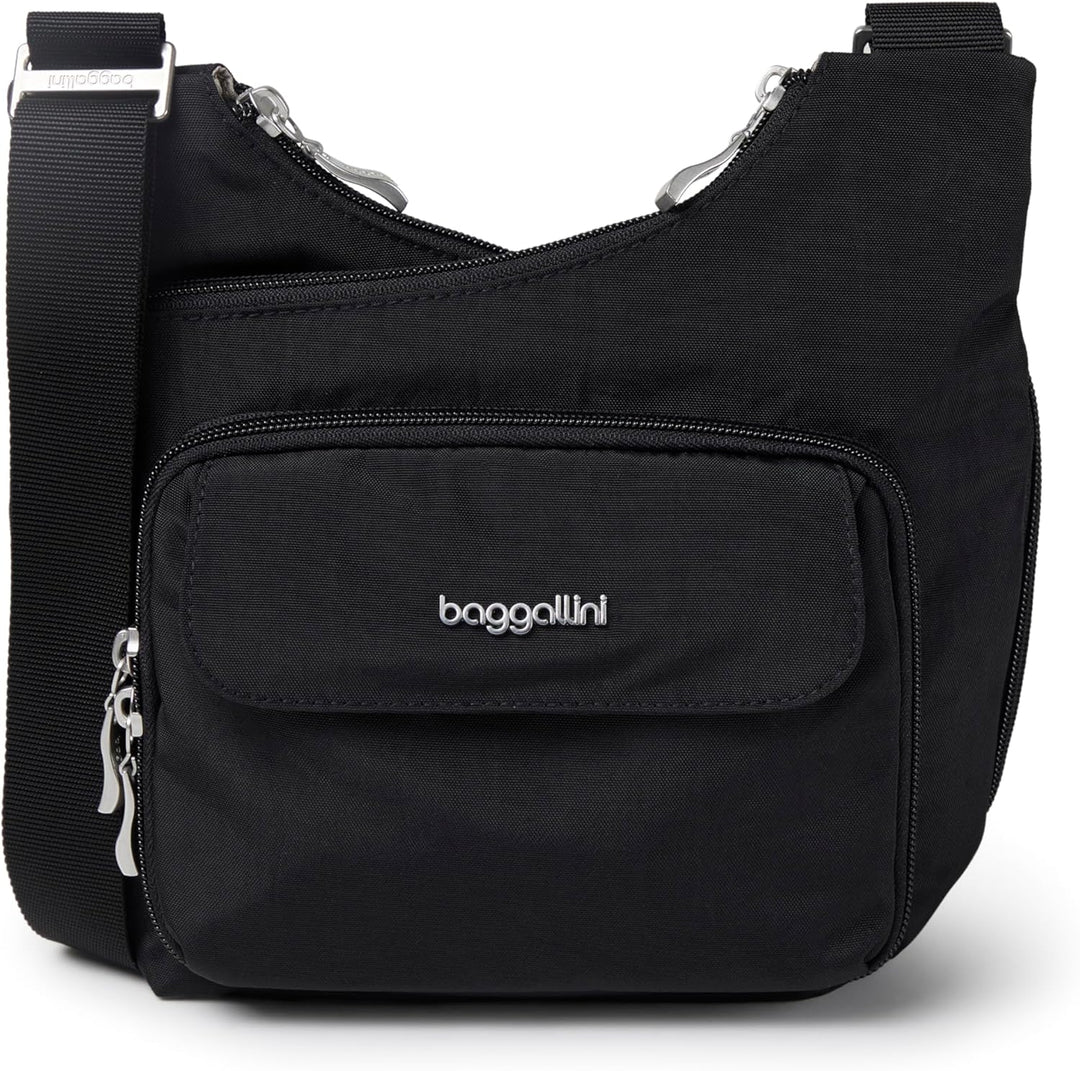 Baggallini Criss Cross Crossbody Bag Schwarz, Schwarz