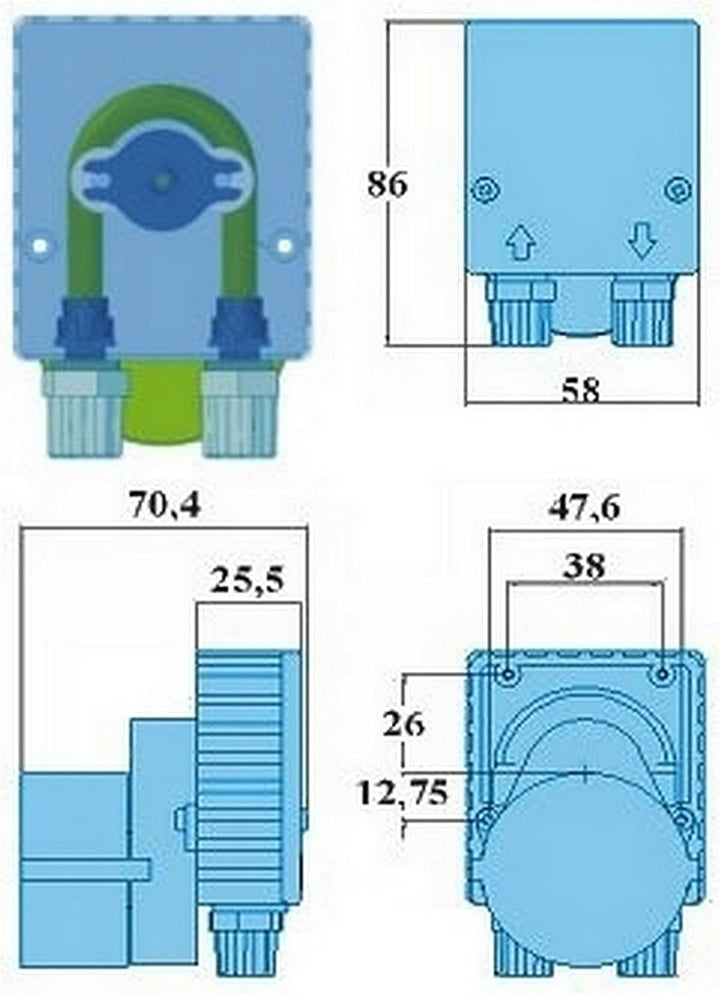 Dosierpumpe, Schlauchpumpe PSP 230V 0,6/h Santoprene