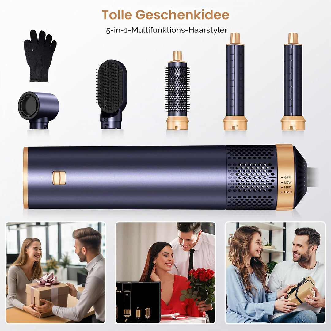 Hairstyler Air Styler Rundbürstenföhn Föhn Violett, Violett