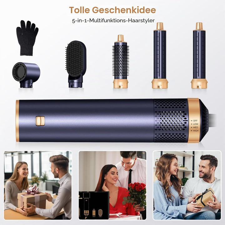 Hairstyler Air Styler Rundbürstenföhn Föhn Violett, Violett