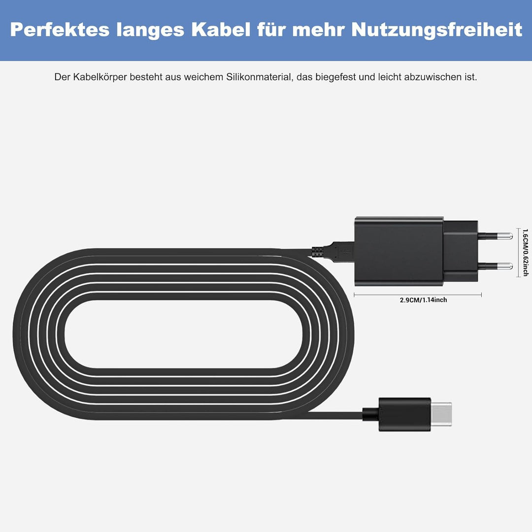 Ladekabel Kompatibel mit ‎Topipop GV09 Handstaubsauger Ladegerät für Leichter Autostaubsauger für Ti