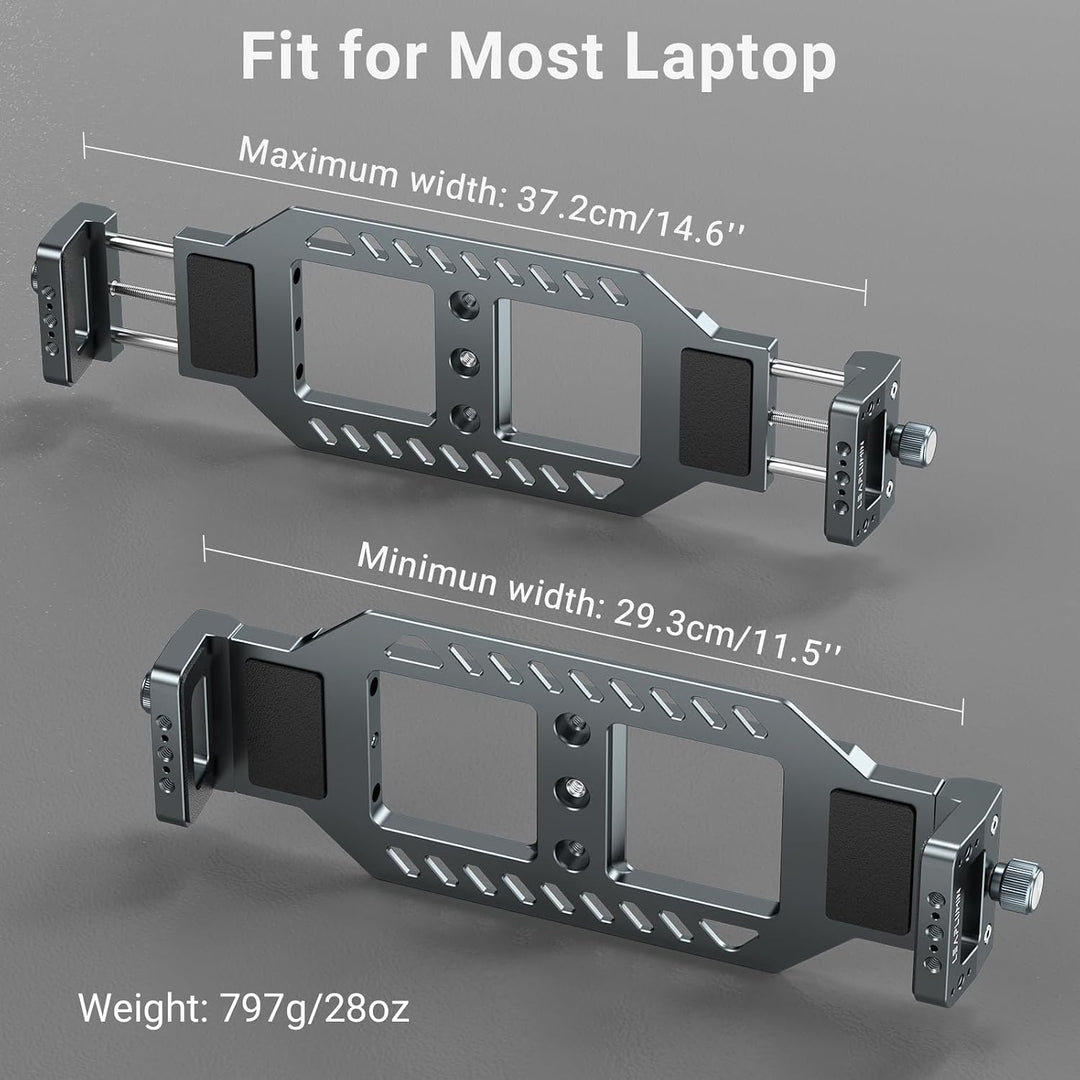 Laptop-Stativhalterung mit 1/10.2 cm & 3/20.3 cm Schraubenlöchern, Arca Swiss Plate, Gummiauflage fü