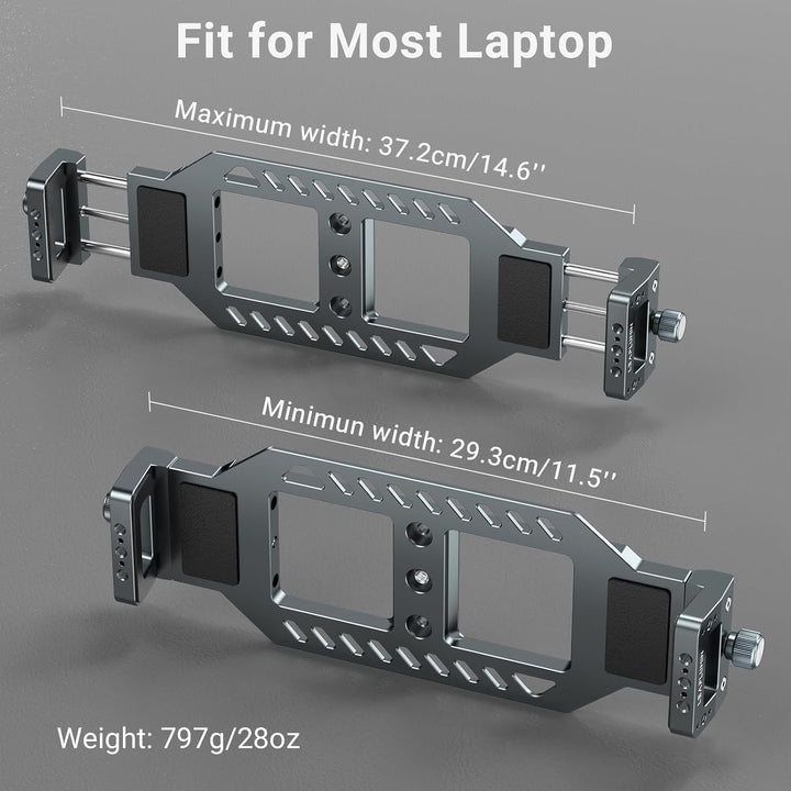 Laptop-Stativhalterung mit 1/10.2 cm & 3/20.3 cm Schraubenlöchern, Arca Swiss Plate, Gummiauflage fü