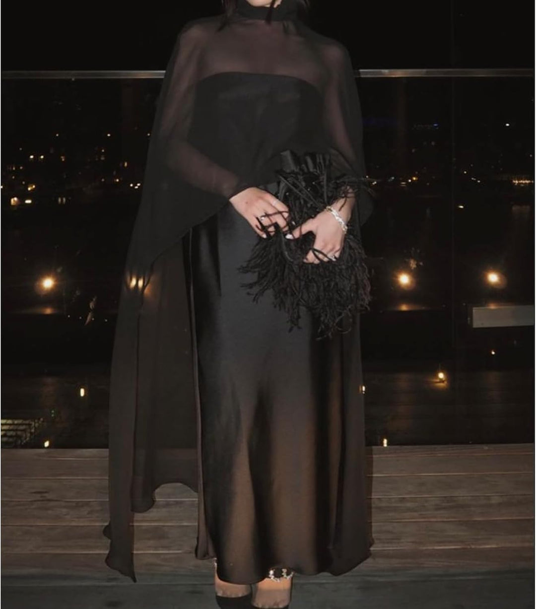 Damen-Chiffon-Schal, Umhang, Tüll, Brautschmuck, fliessende Capelets für Abendkleid, Netzstoff, durc