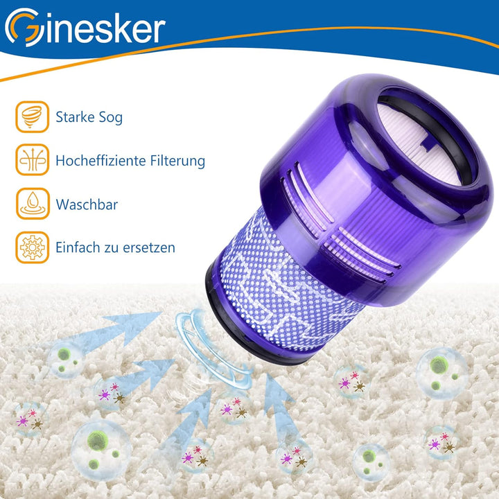 2 Stück Filter für Dyson V11 Absolute Animal V15 Detect SV14 SV22 Extra Pro Torque Drive Akku Staubs