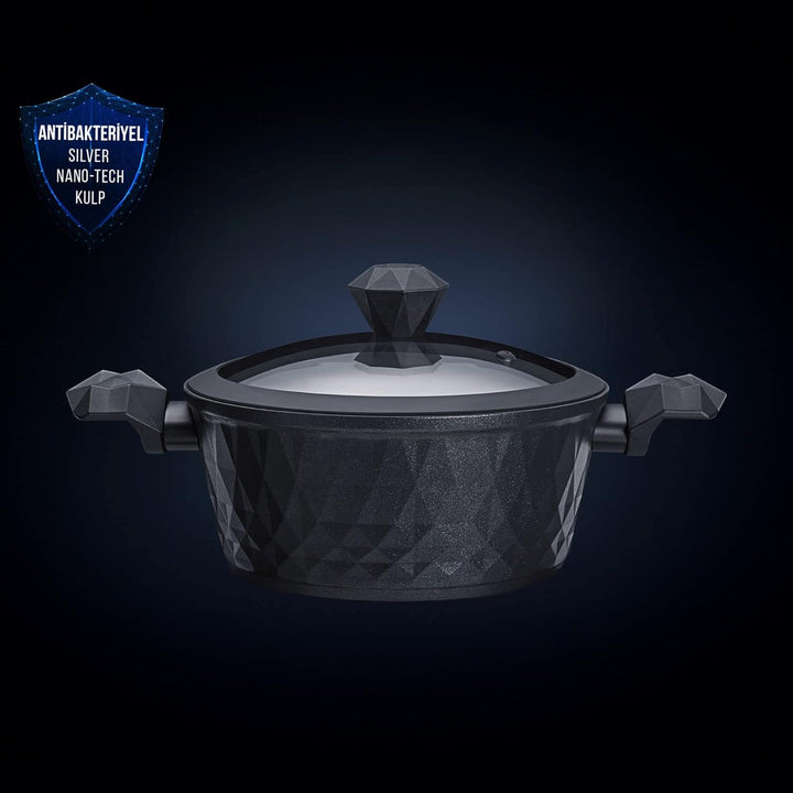 Karaca BioDiamond Beschichteter Topf Induktion - 20 cm Diamond-Beschichtung Kochtopf Induktion 2,3 L