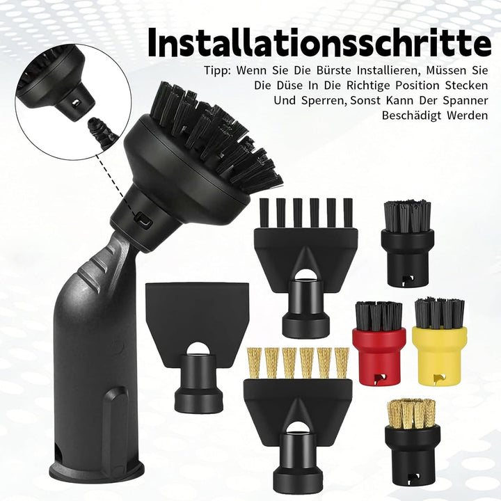 12 Stück Kompatibel für Kärcher Dampfreiniger Zubehör, Ersatzteile für Dampfreiniger Kärcher SC1 SC2