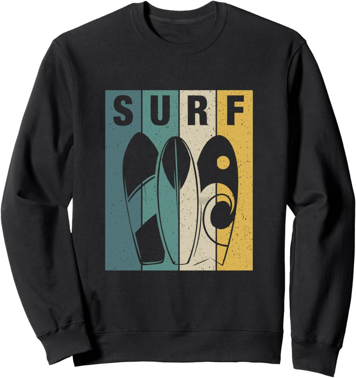 Surfer Vintage Hawaii Wellen Surfin Surfen Sweatshirt