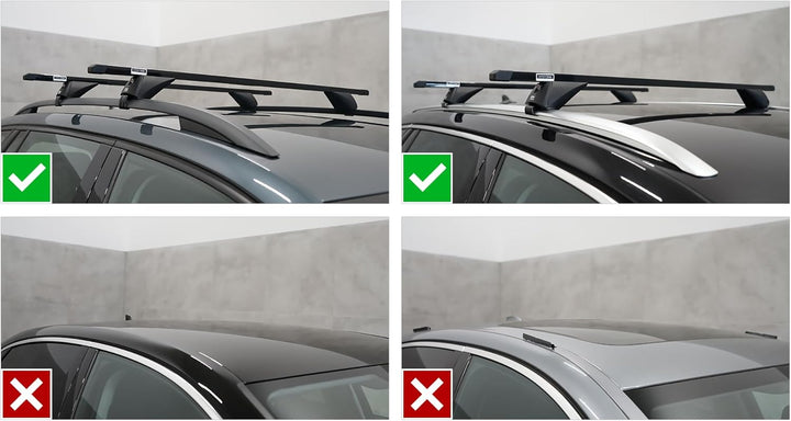 Kompletter Stahl-Dachträger Relingträger Easy Line Advanced 120 cm für BMW X1 F48 SUV 2016-2022 mit