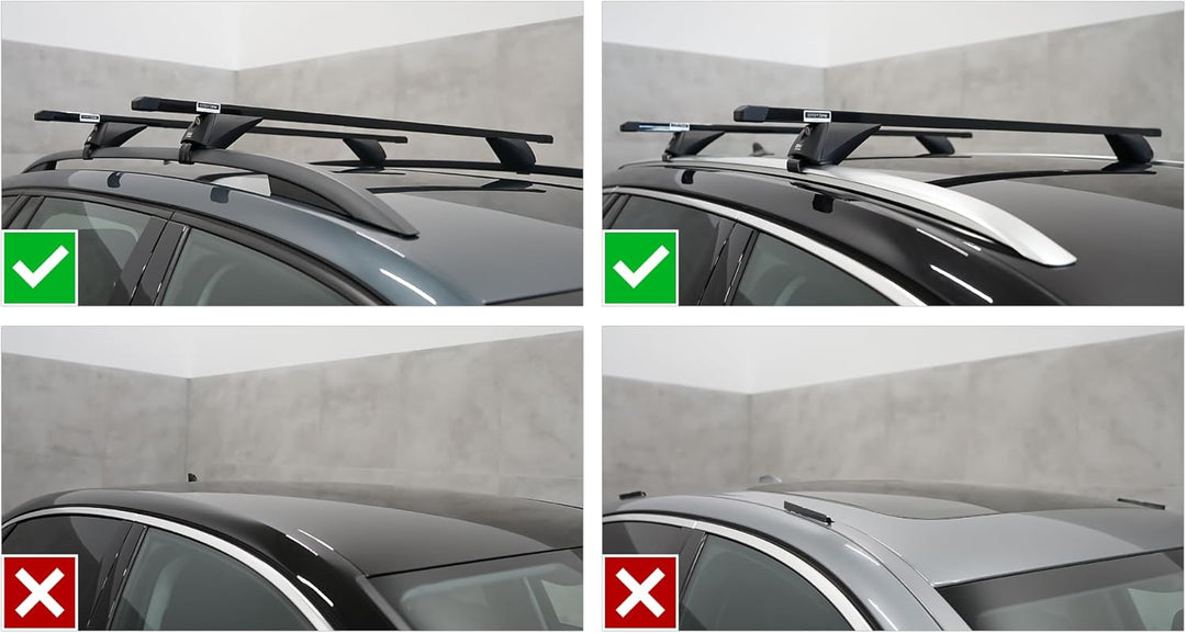 Kompletter Stahl-Dachträger Relingträger Easy Line Advanced 120 cm für Ford Focus III Kombi 2011-201