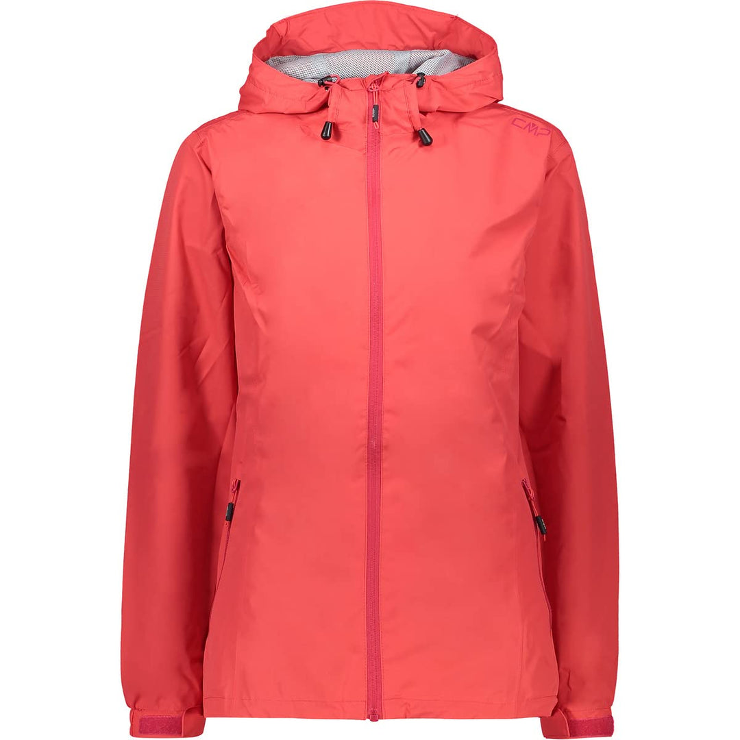 CMP Damen Regenjacke Woman Rain Jacket Fix Hood D44 Koralle, D44 Koralle