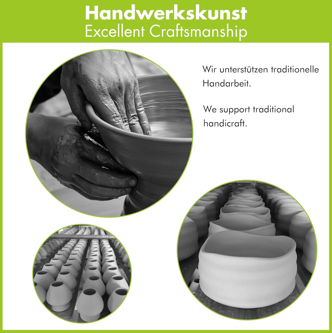 Goodwei Matcha Set mit Matcha Schale aus Keramik, Matchabesen und Bambuslöffel | Geschenkset für Ein