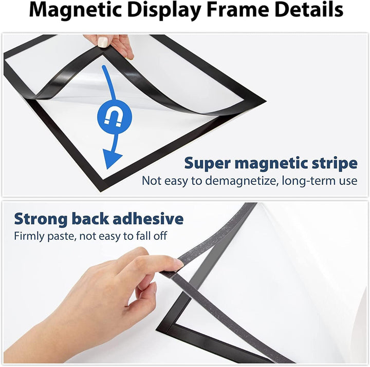 VAIIGO Magnetrahmen Info-Rahmen Selbstklebend mit Magnetverschluss für Informationsrahmen DIN A4 For