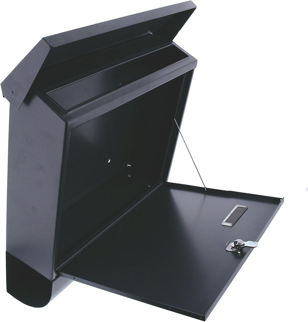 Burg Wächter Briefkasten mit Zeitungsfach und Namensschild, Verzinkter Stahl, Einwurf-Format DIN C4,