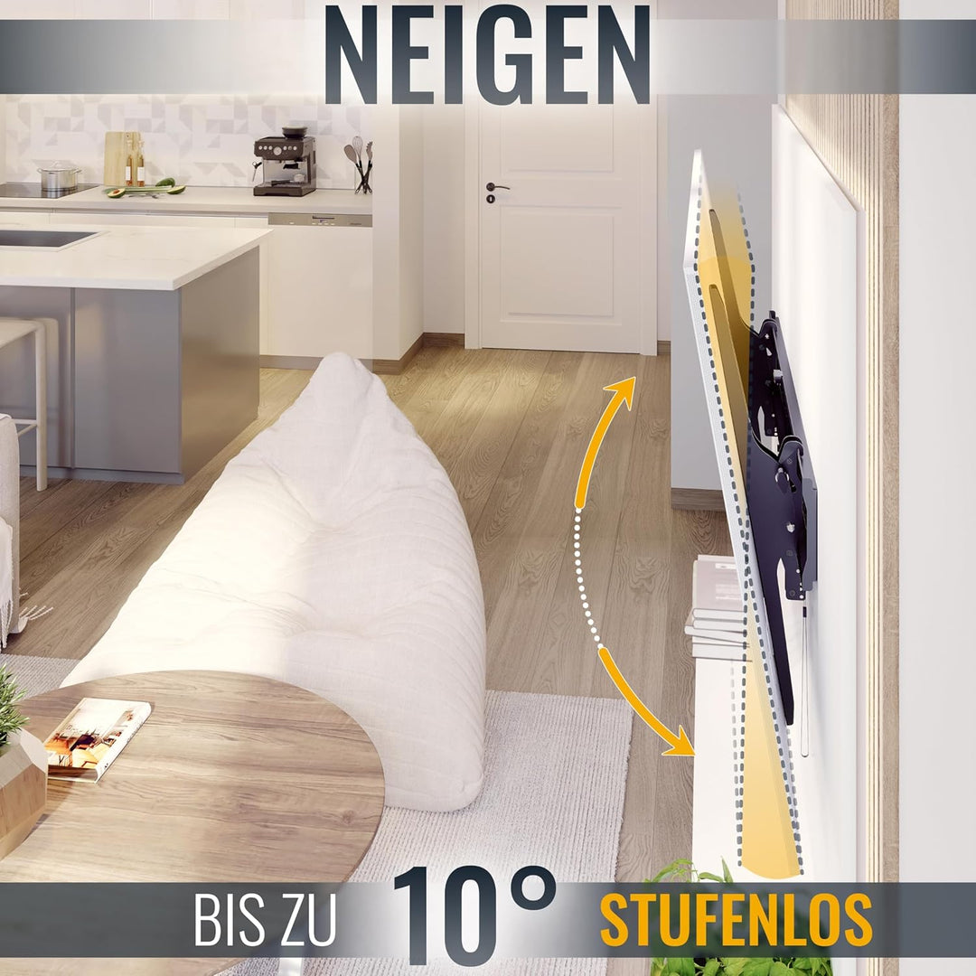 RICOO TV Wandhalterung Fernseher Halterung Neigbar für 55-100 Zoll Fernsehhalterung für Wand N2396 U