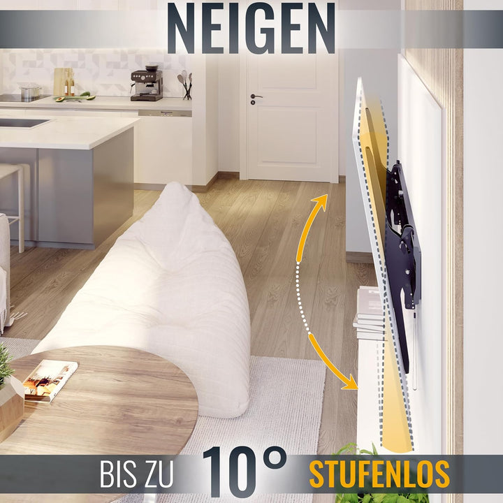 RICOO TV Wandhalterung Fernseher Halterung Neigbar für 55-100 Zoll Fernsehhalterung für Wand N2396 U