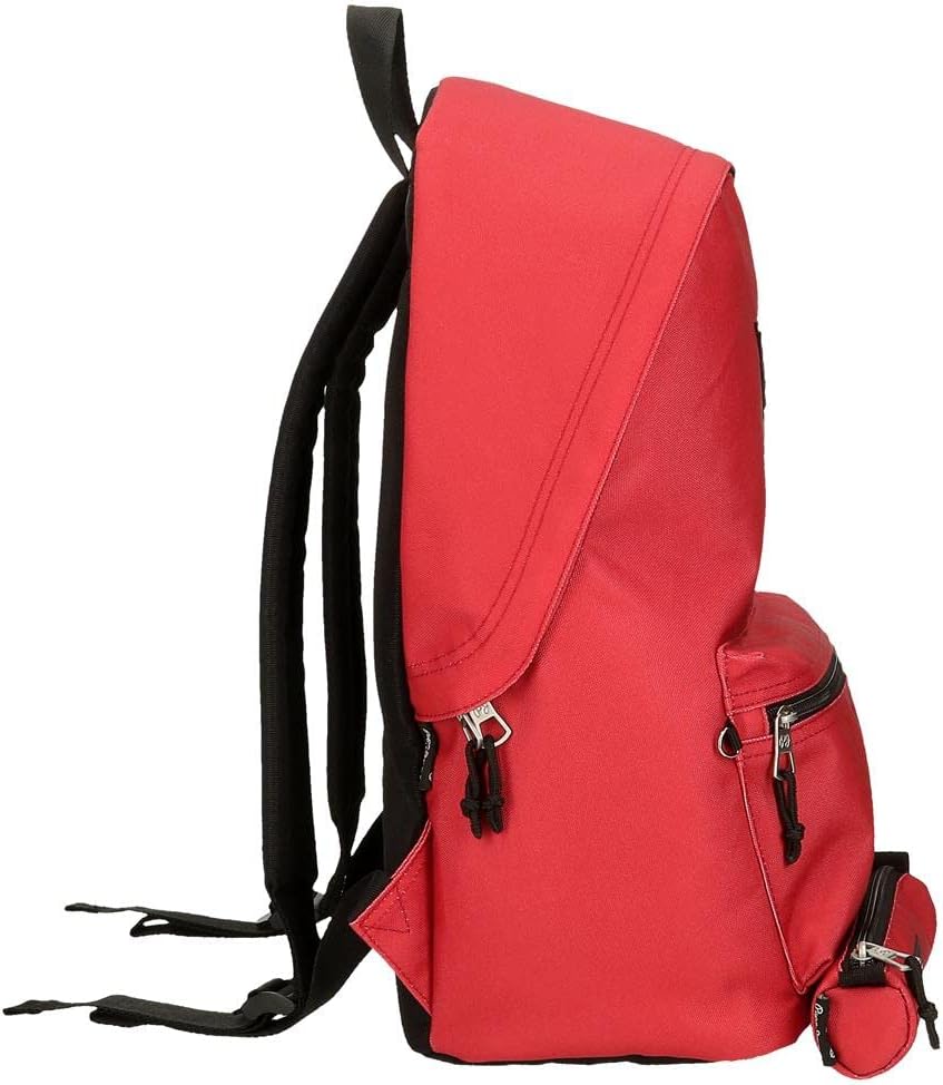 Pepe Jeans Aris Rucksack für Laptop und Schultasche 15,6 Zoll Rot 31 x 44 x 17,5 cm Polyester 30,01