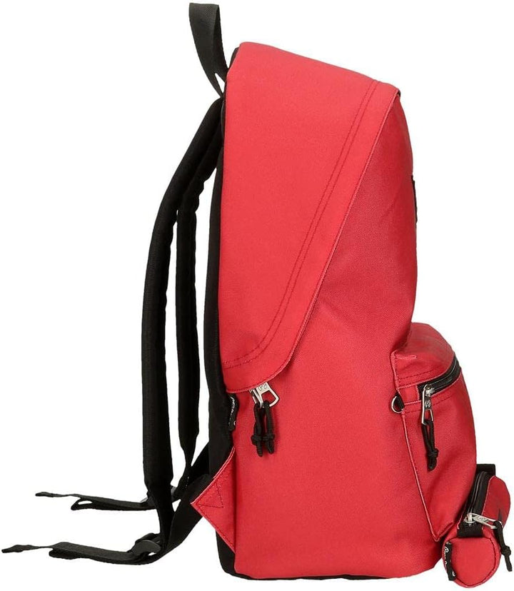 Pepe Jeans Aris Rucksack für Laptop und Schultasche 15,6 Zoll Rot 31 x 44 x 17,5 cm Polyester 30,01