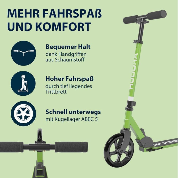 HUDORA Scooter Start 200, Stabiler Aluminium-Roller, Höhenverstellbarer & zusammenklappbarer Cityrol
