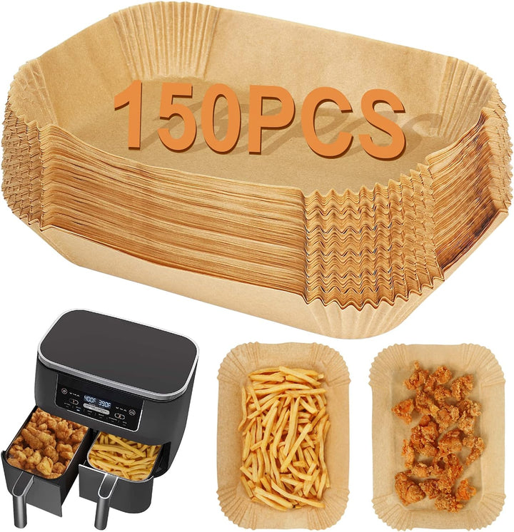 BYKITCHEN 150 Stück airfryer backpapier für Ninja Foodi Heissluft-Fritteuse,Air Fryer Zubehör für AF