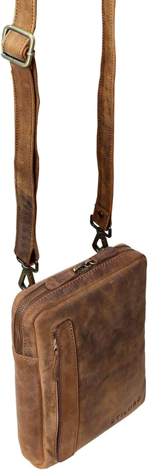 STILORD 'John' Kleine Herren-Tasche Ledertasche Vintage 8,4 Zoll Tablettasche Umhängetasche Männer S
