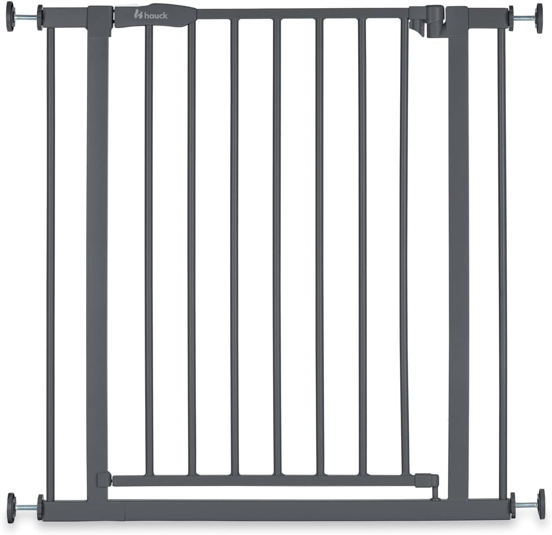 hauck Open N Stop 2, Dunkelgrau – Schutzgitter Treppe und Tür 75–80 cm – Kindersicheres Absperrgitte