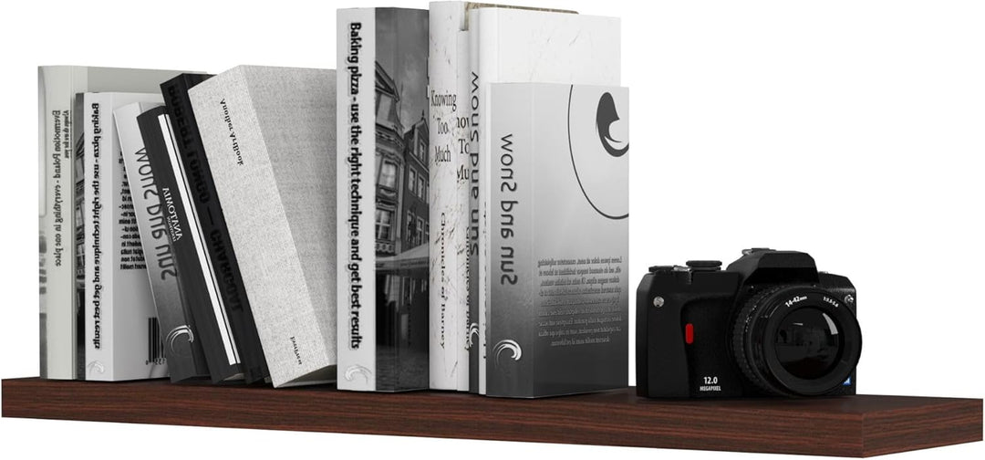 AKORD Wandregal PS-4 80 cm Bücherregal Spielzeug Blumen Dekoration für Wohnzimmer Schlafzimmer Moder