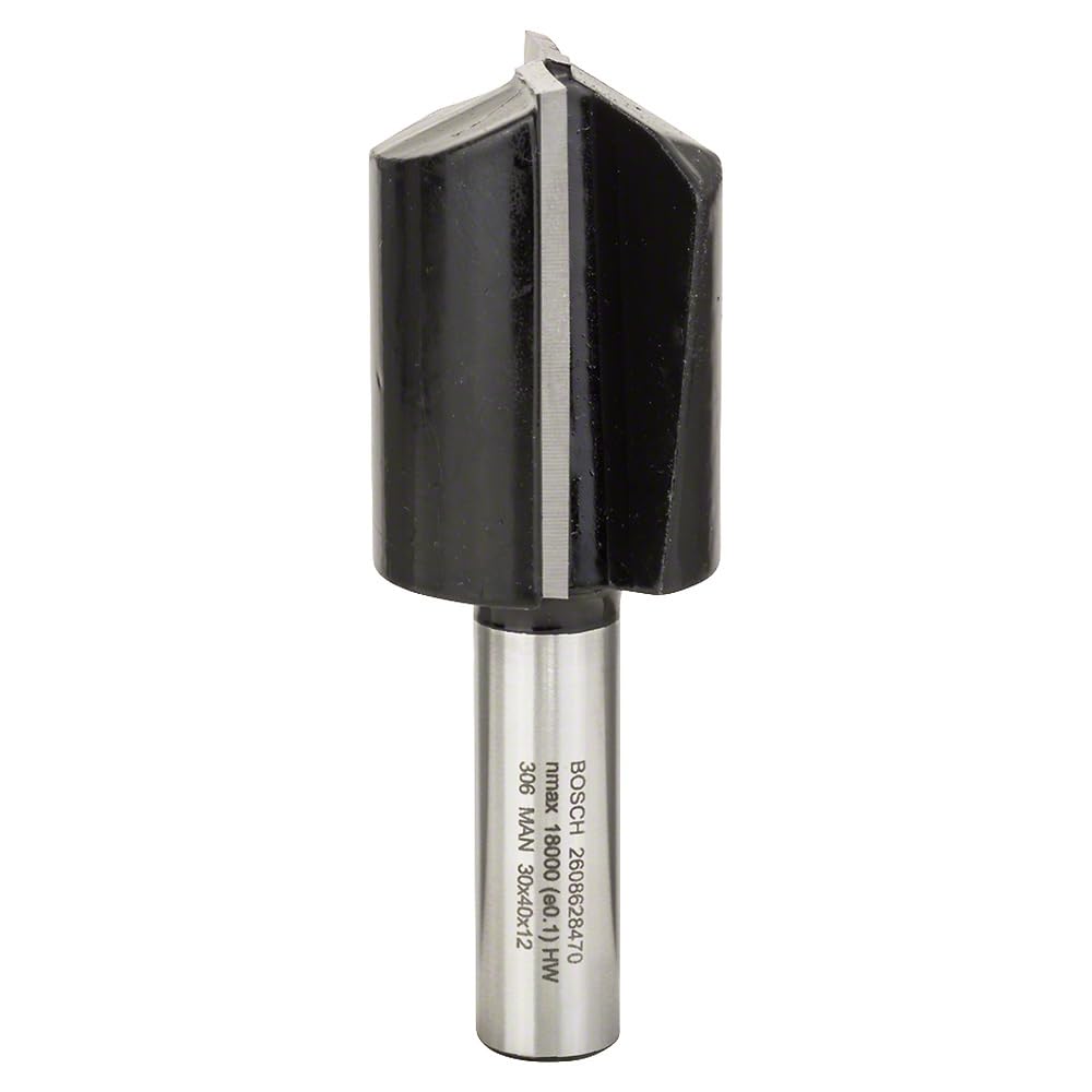 Bosch Professional Zubehör 2 608 628 470 Nutfräser 12 mm, D1 30 mm, L 40 mm, G 81 mm Ø 30 mm 12 mm L