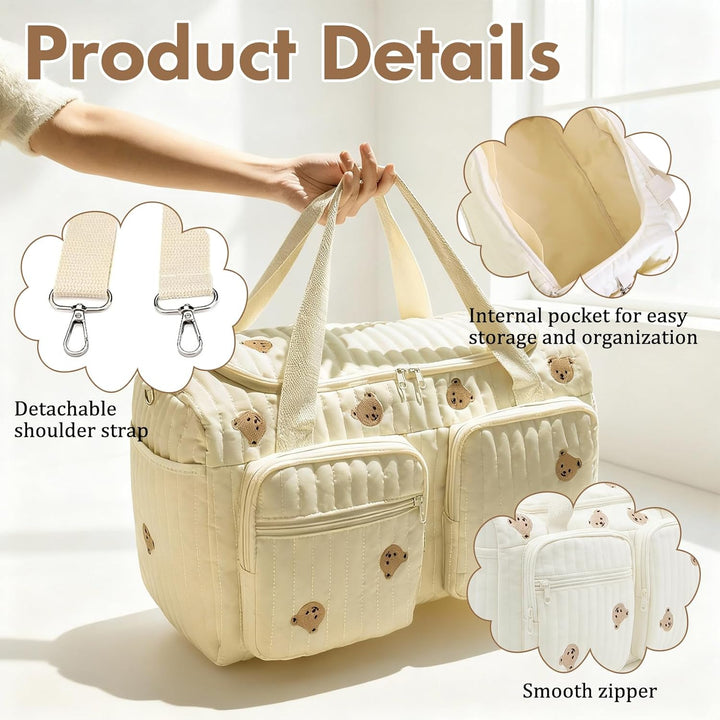 Grosse Wickeltasche Mommy Bag: geruchsfrei - Einsatz mit 0-3J Baby | sofort verwendbar - Babytasche
