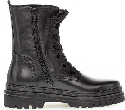 Gabor Damen Combat Boots, Frauen Biker- und Combat Boots 37 EU Schwarz, 37 EU Schwarz