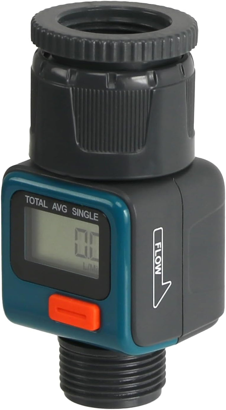 Daygreen Digitaler Wasserzähler DH-WT004, mit Adapter 1" u. 3/4"