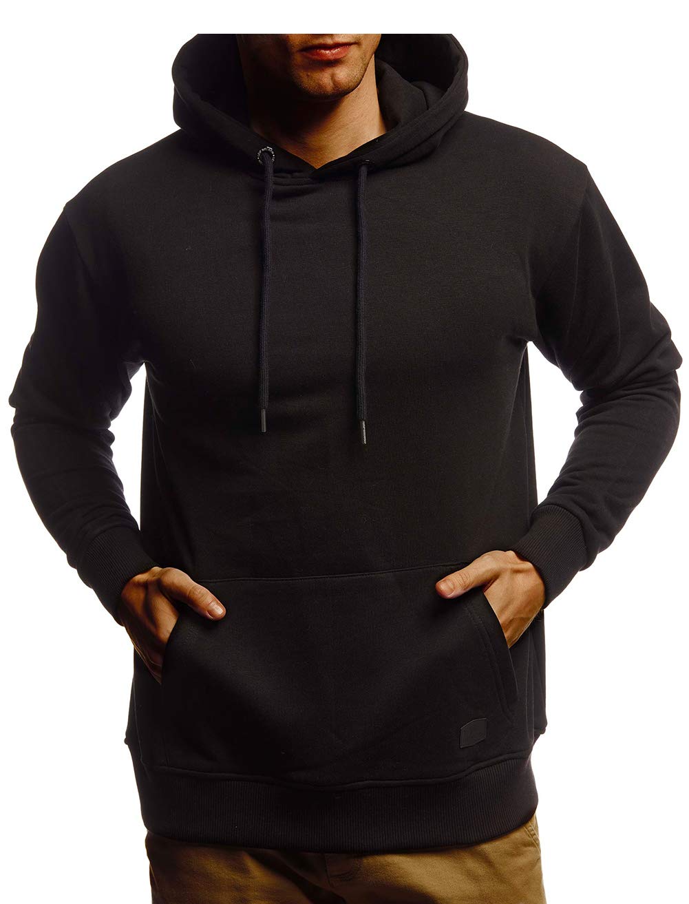 Leif Nelson Herren Hoodie Pullover mit Kapuze Oversize Kapuzenpullover für Männer Pulli Longsleeve S