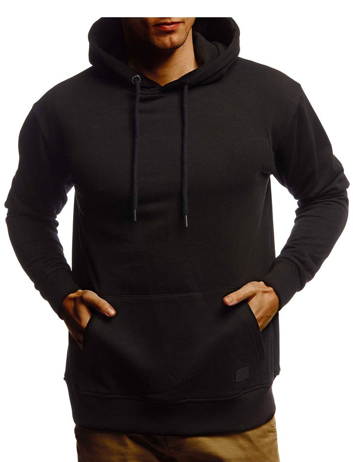 Leif Nelson Herren Hoodie Pullover mit Kapuze Oversize Kapuzenpullover für Männer Pulli Longsleeve S